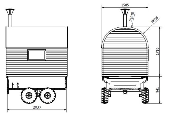 Sauna Anhänger 2023, Quad Anhänger Mobile Sauna – Bild 4